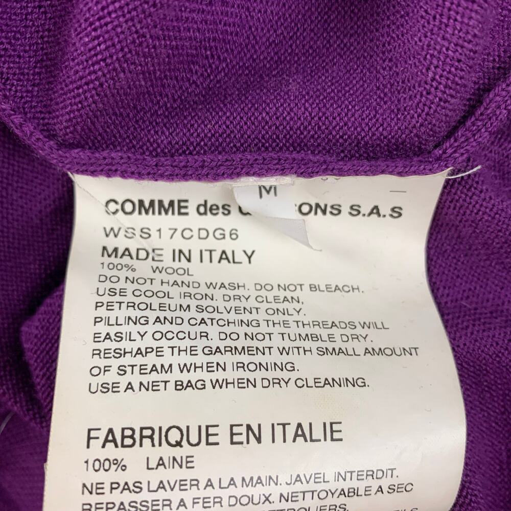 SS17 Size M Black Purple Graphic Wool Crew-Neck Pullover - Picture 5 of 7